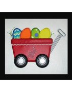 Wagon of Eggs Applique