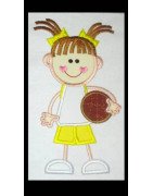 NNKids Applique Basketball Girl