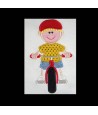 NNKids Applique Boy Riding Bike