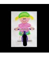 NNKids Applique Girl Riding Bike