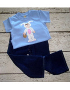 NNKids Applique Boy Bunny Suit
