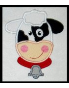 Cow Bell Applique 