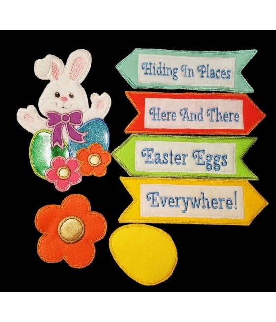 In Hoop Easter Eggs Yard Sign