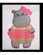 Applique Sweet Hippo