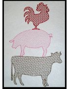 Funny Farm Line Art
