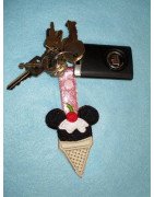 In Hoop Key Fob Mouse Cream