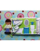 Laundry Bathroom Page for Flat Doll Carry Case