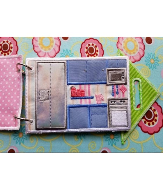 Living Room Kitchen Page for Flat Doll Carry Case