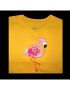 In Hoop Flamingo Ribbon Design