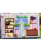 Master Bedroom and Playroom for the Flat Doll Carrying Case