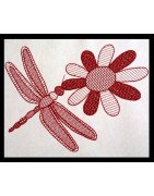 Mandala Dragonfly with Flower