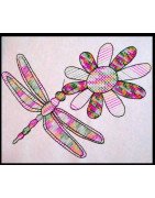 Mandala Dragonfly with Flower