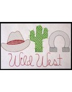 Wild West Line Art
