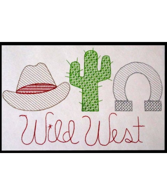Wild West Line Art