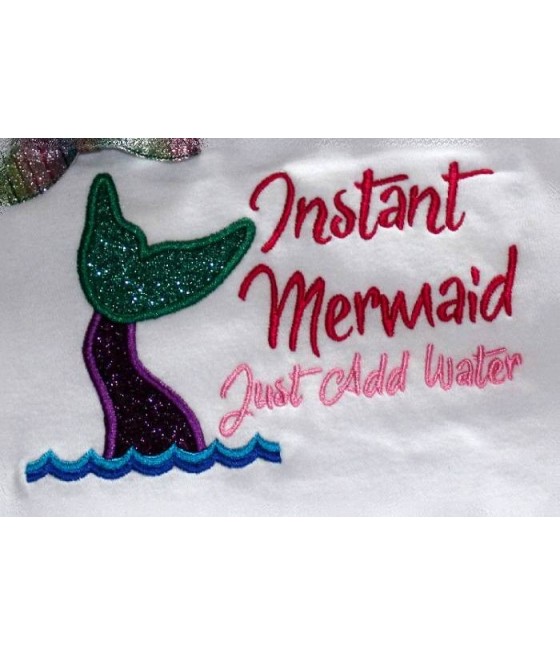 Instant Mermaid Applique