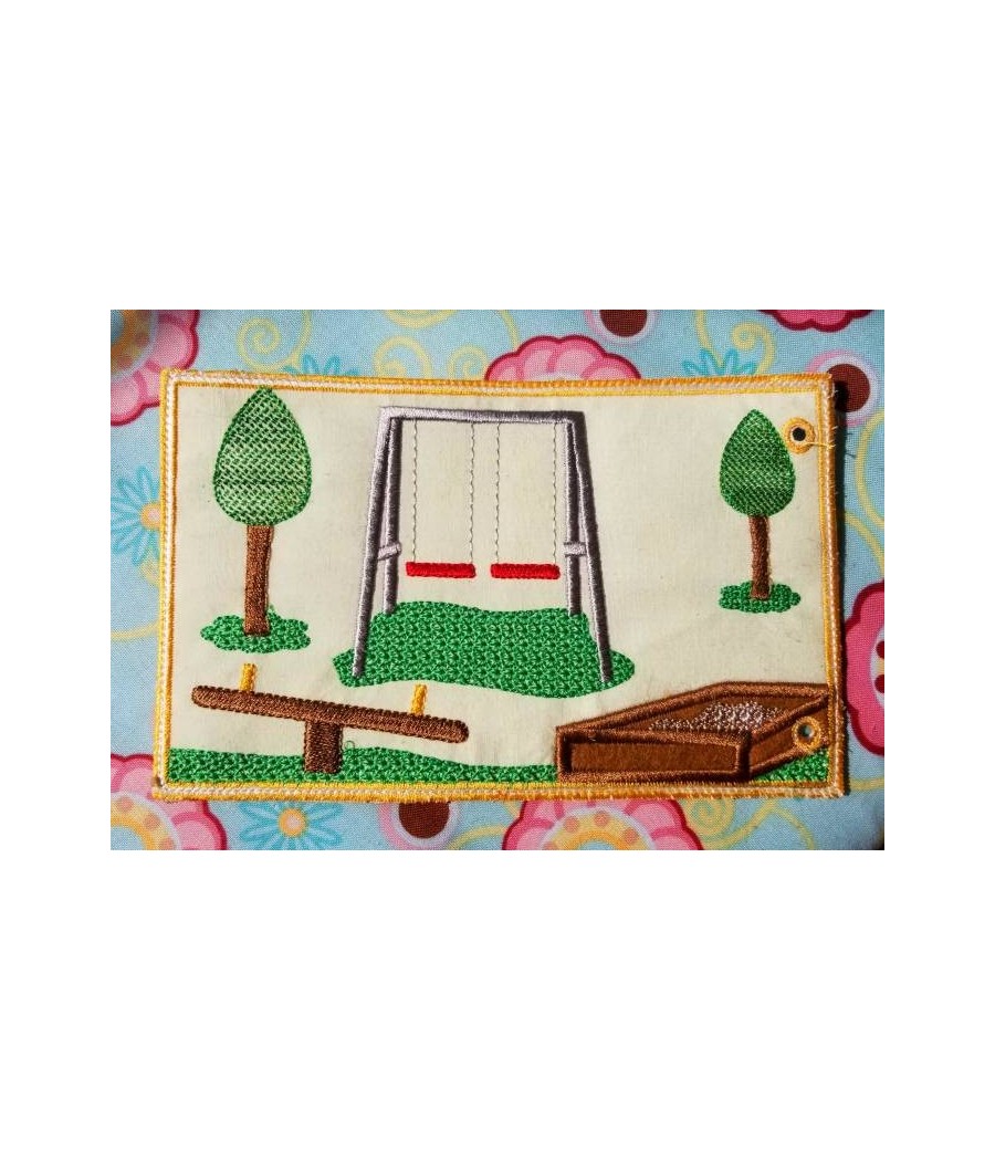Playroom and Backyard Page for Flat Doll Carry Case
