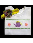 Faux Smocking Teapot