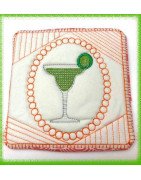 In Hoop Margarita Mug Rug 