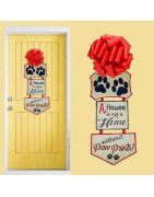 In Hoop Door Hanger Paw Prints