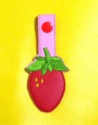 In Hoop Strawberry Key Fob