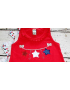 Three Hanging Stars Applique