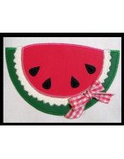 Loose Stitch Watermelon Ribbon Design