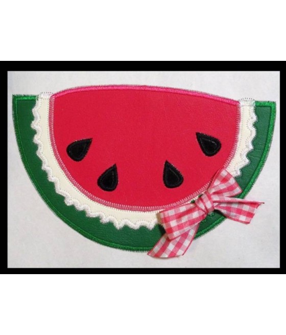 Loose Stitch Watermelon Ribbon Design