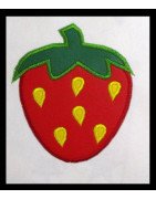 Loose Stitch Strawberry Ribbon Design