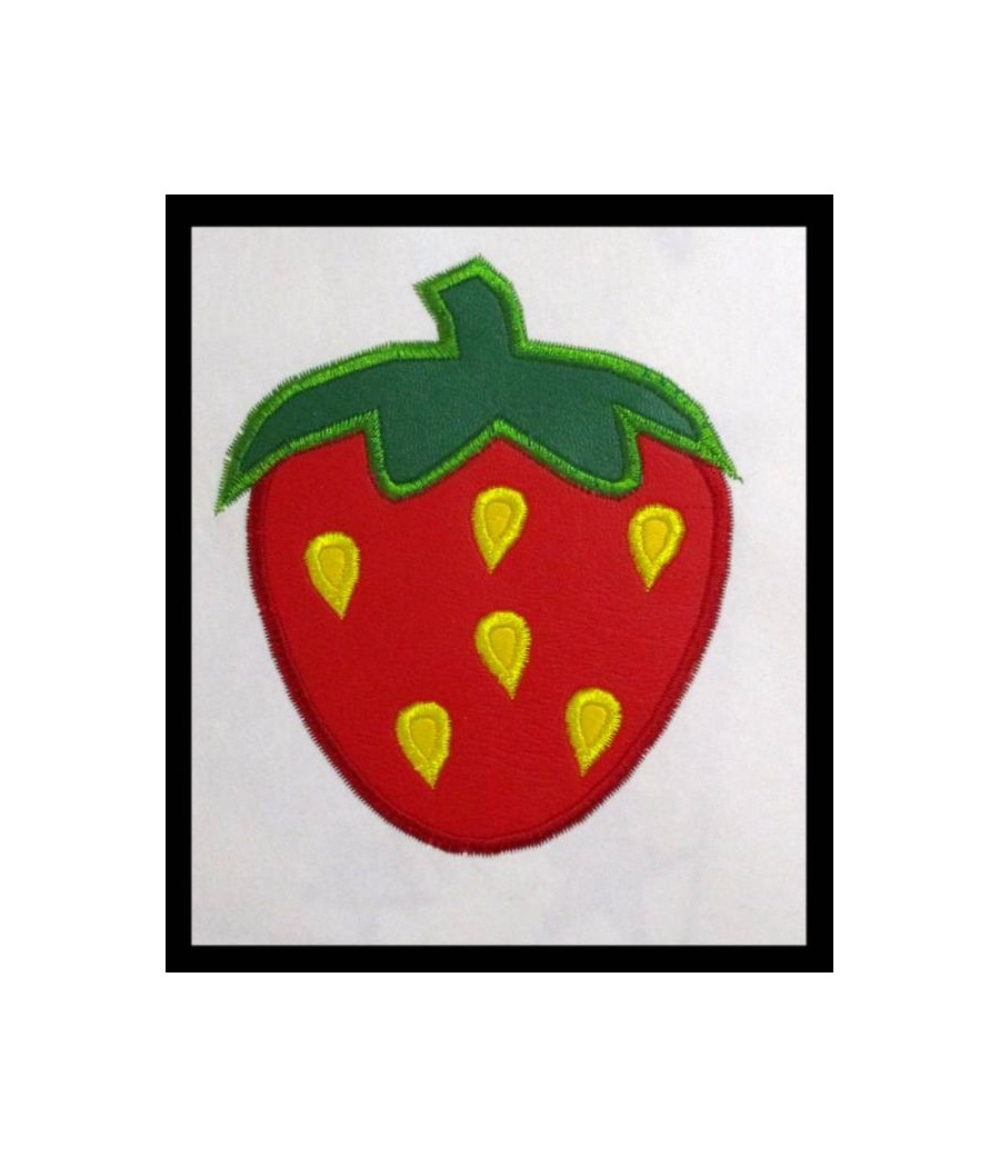 Loose Stitch Strawberry Ribbon Design