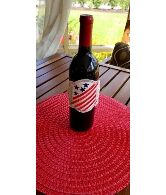 In Hoop Wine Label Stars and Stripes