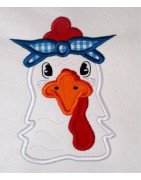 Chicken Bandana Applique