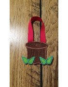 In Hoop Woodland Animals Fox and Tree Stump Banner