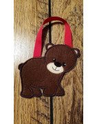 In Hoop Woodland Animals Bear Banner