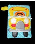 In Hoop Fully Lined Bus Zipper Tote