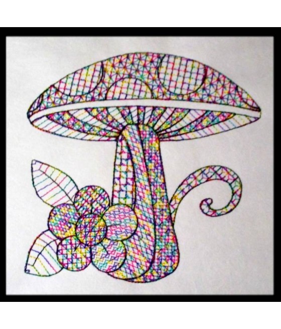 Mandala Mushroom and Flower