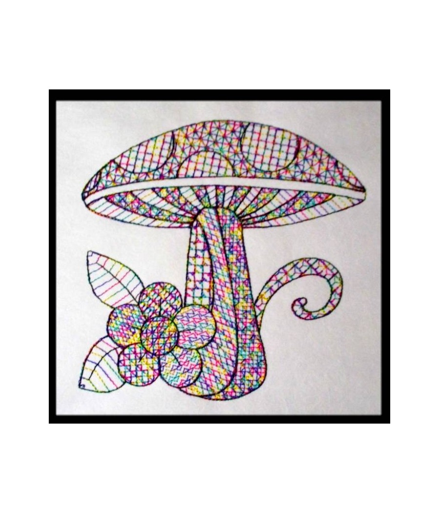 Mandala Mushroom and Flower