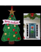 In Hoop Merry Christmas Tree Door Hanger
