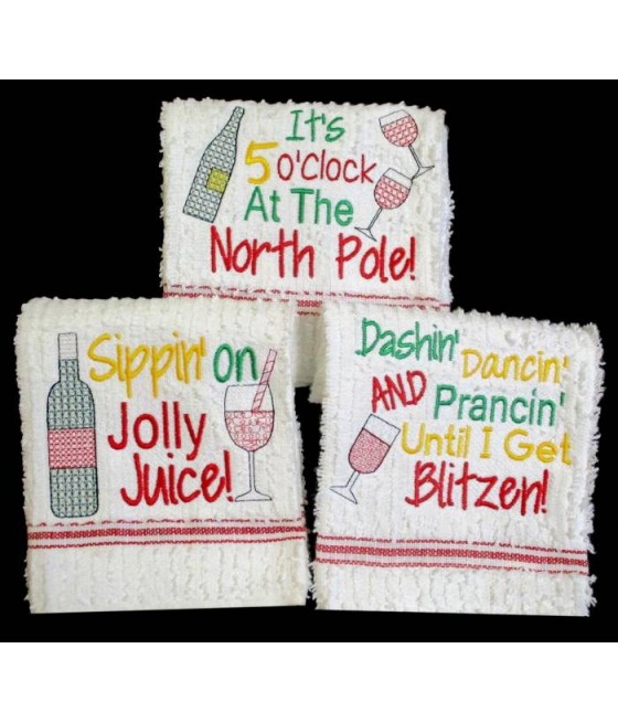Funny Christmas Towel Wine Sayings