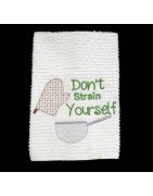Towel Saying Strain Yourself