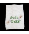 Towel Saying Whats Shakin
