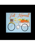 Fall Bike Pulling Pumpkins
