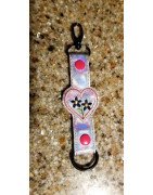 In Hoop Water Bottle Holder Heart and Flowers