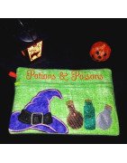 In Hoop Fully Lined Potions and Poisons Zipper Bag 
