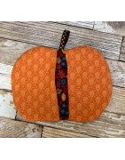 In Hoop Quilted Pot Holder Pumpkin