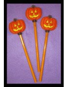In Hoop Pumpkin Pencil Toppers