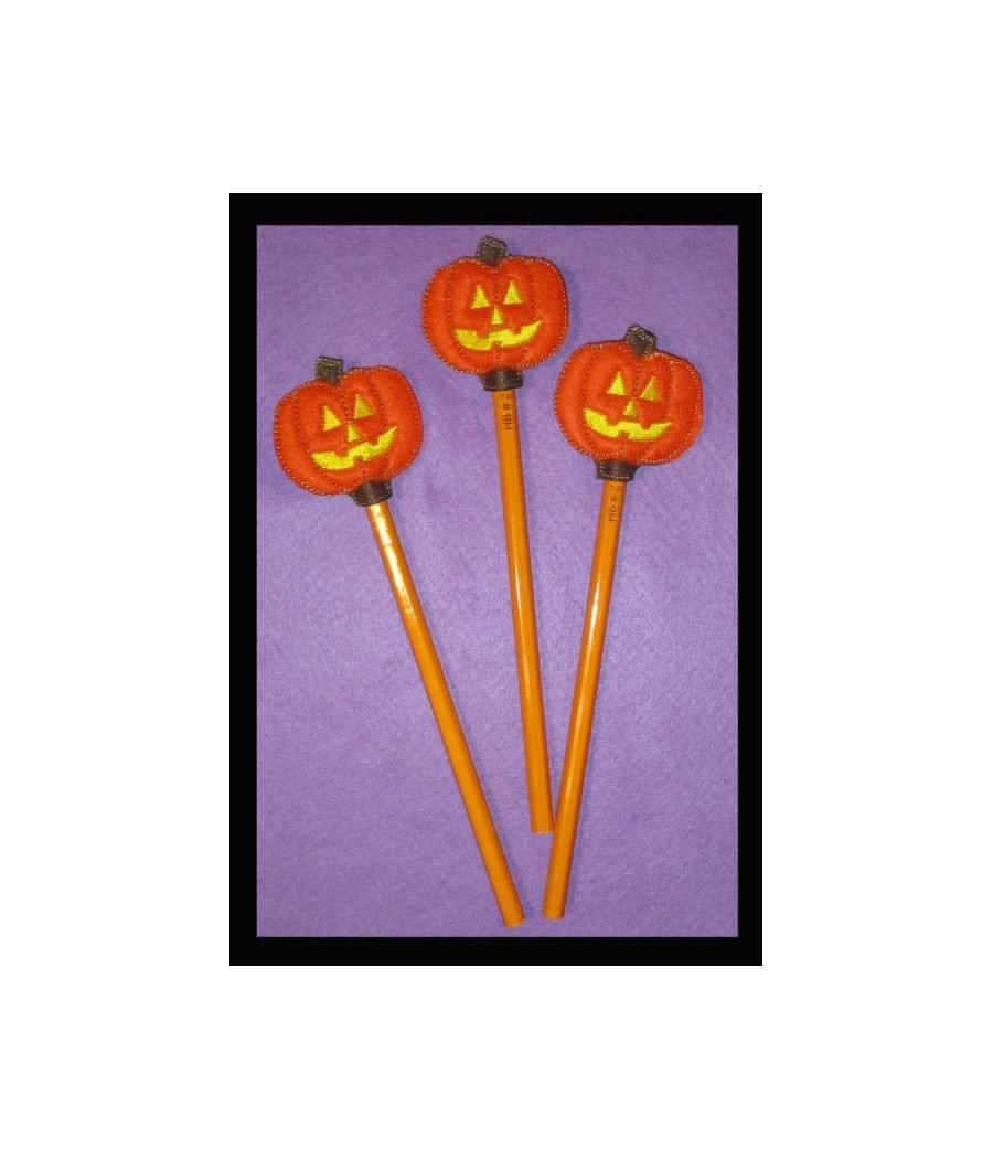 In Hoop Pumpkin Pencil Toppers