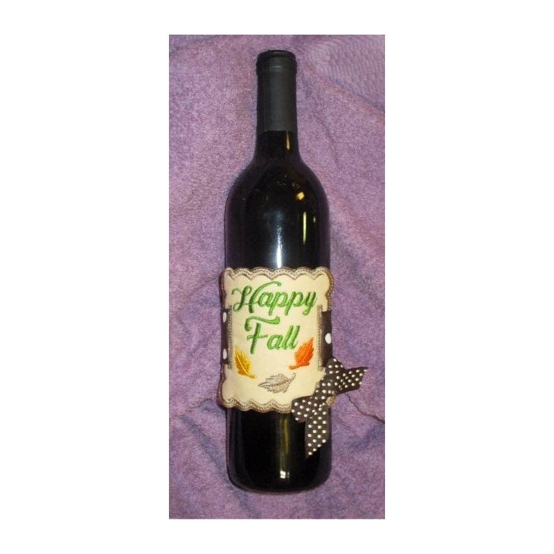 In Hoop Happy Fall Wine Label