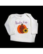 Pumpkin and Flower Applique