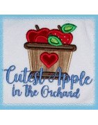 Cutest Apple in the Orchard Applique