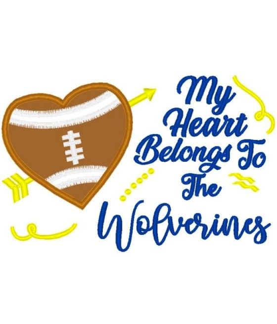 Wolverines Heart Saying